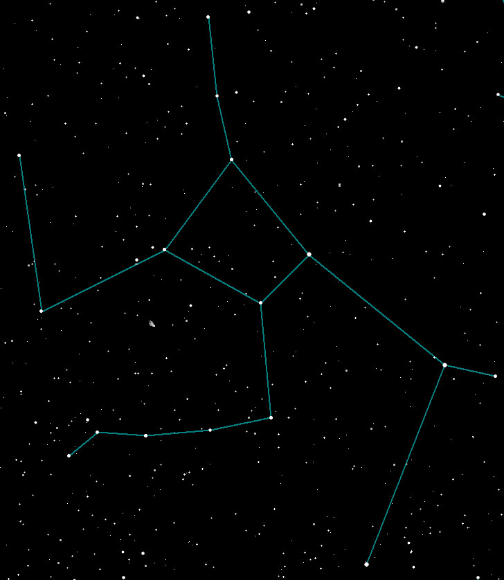 Hercules constellation star chart