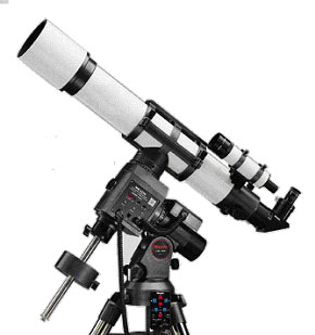 Refractor on equatorial mount
